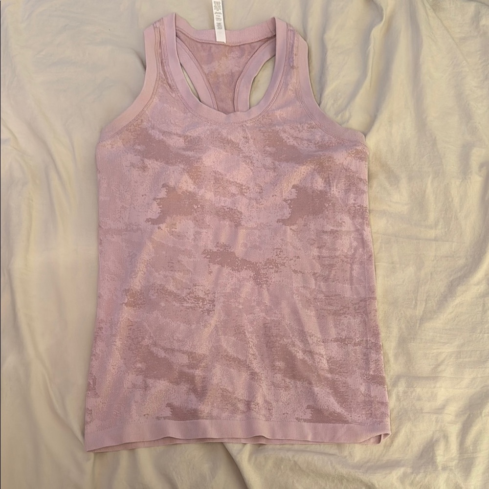 Athleta Pink Fitted Tank Top Racerback
